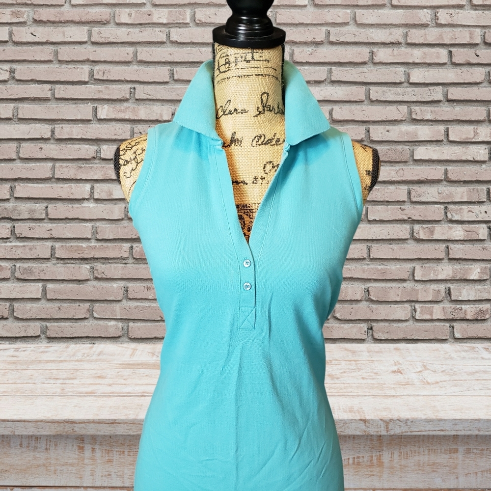 Ann Taylor Loft Knit Aqua Dress - Picture 2 of 7